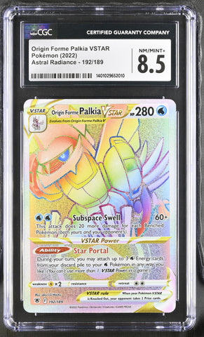 Pokémon Origin Forme Palkia VStar 2022 Astral Radiance No.192 Holo CGC Graded 8.5 Single Card