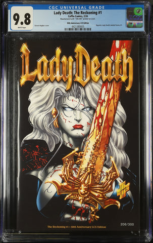 Lady Death: The Reckoning Issue #1 30th Anniversary 206/300 February 2024 CGC Graded 9.8 Comic Book