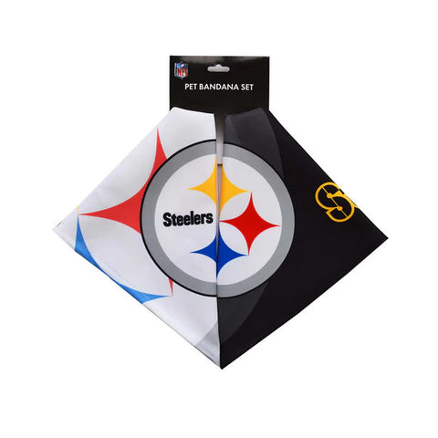 Steelers Home/Away 2-Pack Pet Bandana Set Large