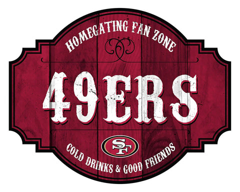 49ers 12" Wood Sign Homegating Fan Zone
