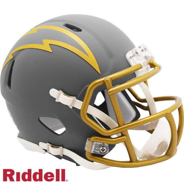 chargers mini football helmet Riddell Los Angeles Chargers 2024 Slate Alternate Speed Mini Helmet
