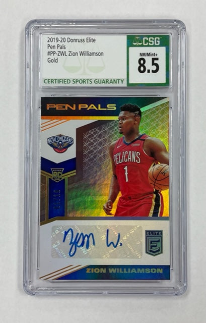 Pelicans Zion Williamson 2019-20 Panini Donruss Elite No.PP-ZWL #01/10 – JP  Sports