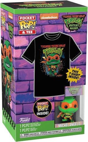 Funko Pocket Pop Vinyl & Tees - Teenage Mutant Ninja Turtles Mutant Mayhem - Michelangelo Large