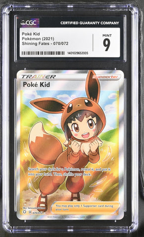 Pokémon Poke Kid 2021 Shining Fates No.070 Holo CGC Graded 9 Single Card