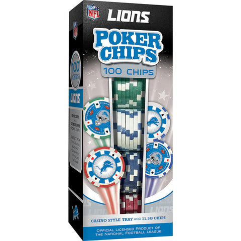 Lions 100-Piece Poker Chip Set