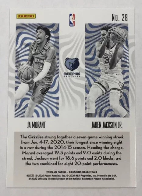 Outlet 2019 Panini Illusions Double Vision Ja Morant RC & Jaren Jackson Jr No.28 Rare!