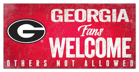 Georgia 6x12 Wood Sign Fans Welcome