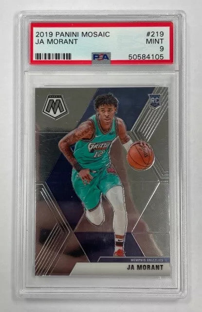 Grizzlies Ja Morant 2019 Panini Mosaic No.219 PSA Graded 9 Mint Rookie JP Sports Grizzlies Ja Morant 2019 Panini Mosaic No.219 PSA Graded 9 Mint Rookie JP Sports