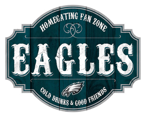 Eagles 12" Wood Sign Homegating Fan Zone