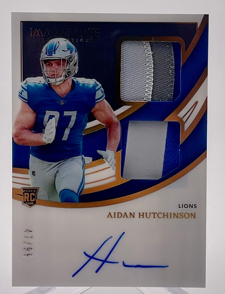 2022 Immaculate Collegiate outlet Aidan Hutchinson Signature moves auto /99