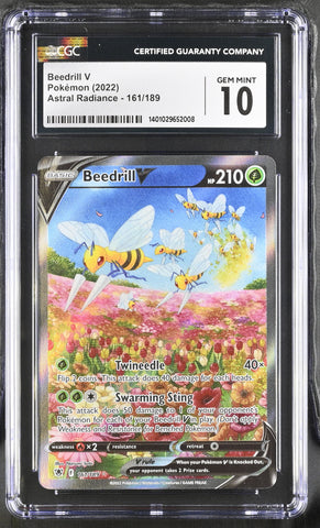 Pokémon Beedrill V 2022 Astral Radiance No.161 Holo CGC Graded 10 Single Card