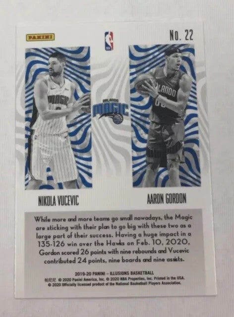 Magic Nikola Vucevic/Aaron Gordon 2019-20 Illusions #07/10 Gold 