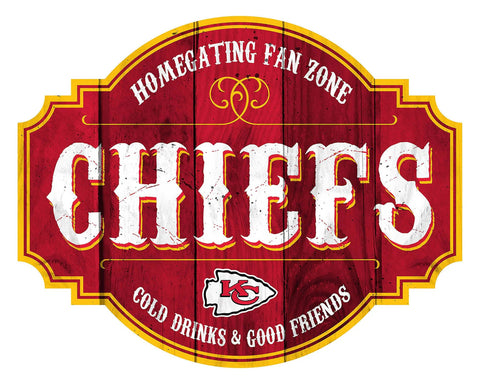 Chiefs 12" Wood Sign Homegating Fan Zone