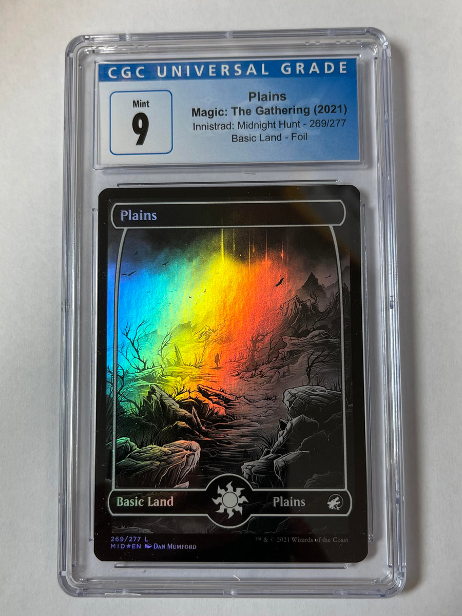 Magic the Gathering 2021 Plains Foil CGC Graded 9 Midnight Hunt 269/277  Single Card