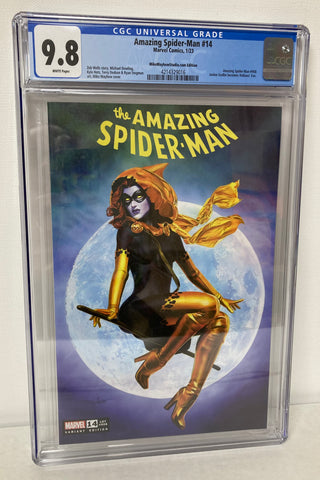 Amazing Spider-Man Issue #14 Year 2023 Mike Mayhew Cover CGC Graded 9.8 Comic Book