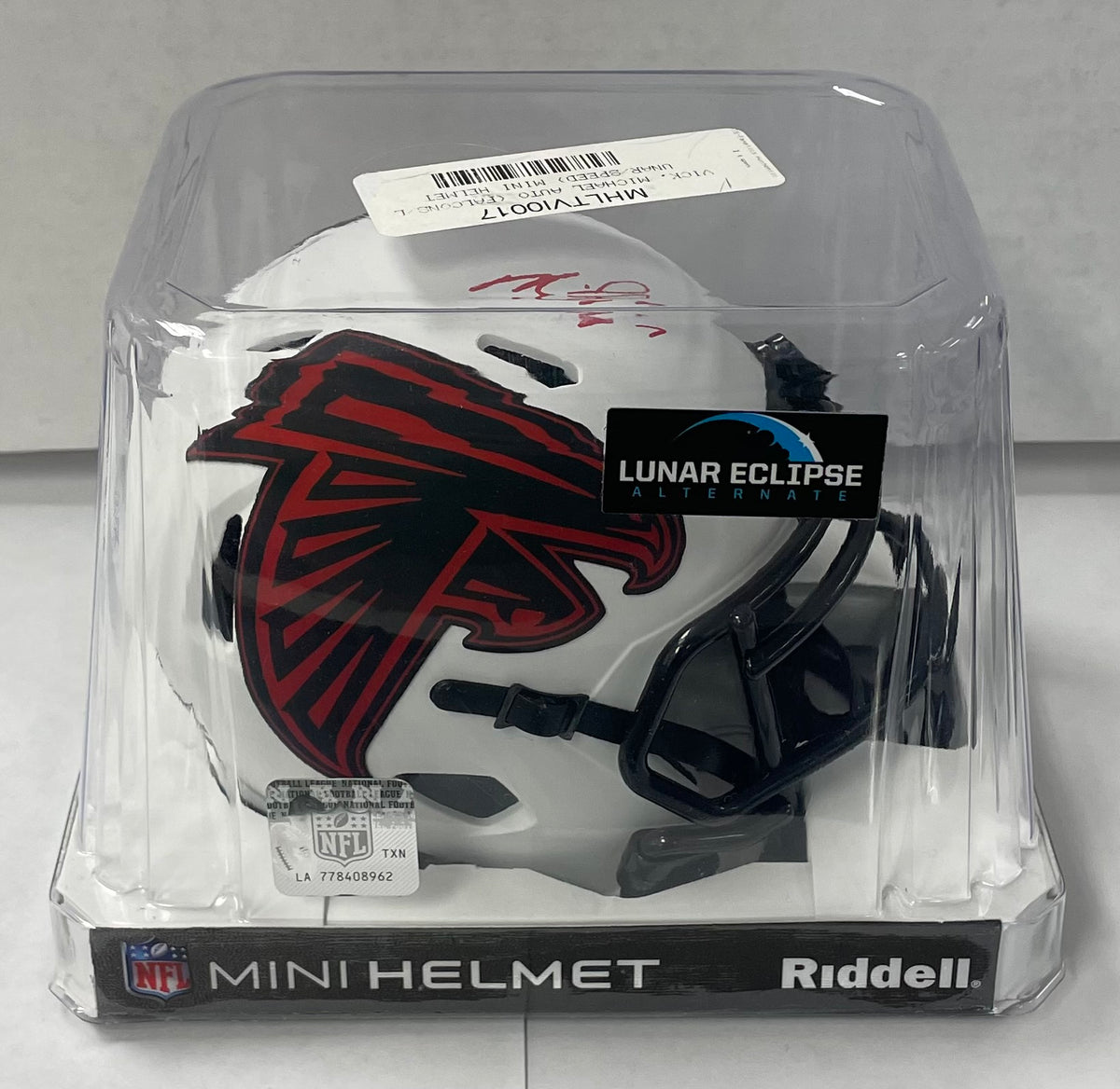 Michael Vick Atlanta Falcons Autographed Riddell Lunar Eclipse Alternate  Speed Mini Helmet