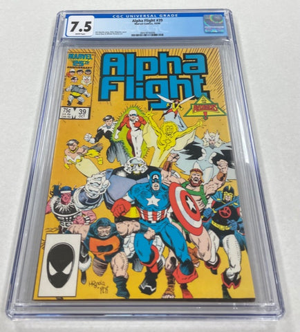 Alpha Flight - Issue #39 Year 1986 - Cover A CGC Graded 7.5 - Comic Book