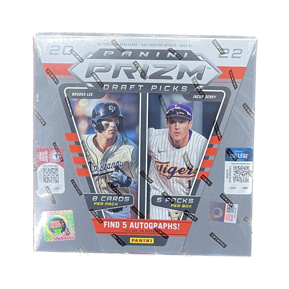 2021 Panini Prizm Draft Picks Baseball Checklist, Box Info