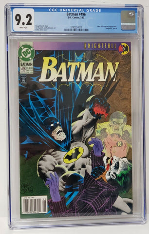 Batman Issue #496 July 1993 CGC Graded 9.2 Comic Book