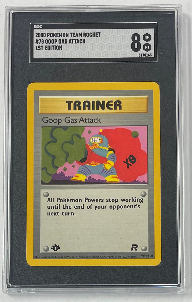 Goop Gas Attack Pokemon 2000 SGC 8 Team Rocket 1st Edition 78/82 Trainer  Graded Single Card