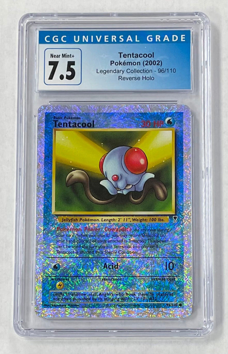 Tentacool Pokemon 2002 CGC 7.5 Legendary Collection 96/110 Reverse Holo  Graded Single Card