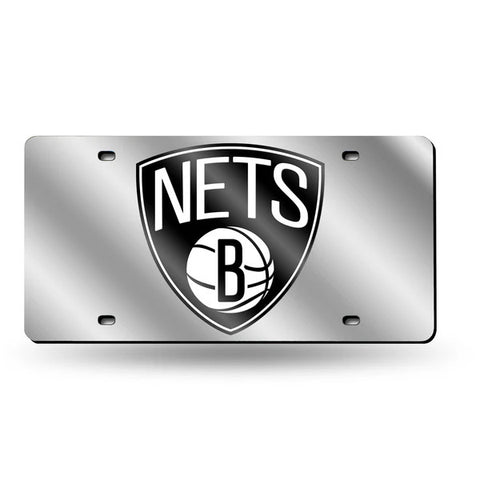 Nets Laser Cut License Plate Tag Silver