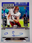 Commanders Ben Sinnott 2024 Panini Contenders Optic No.136 #02/75 Autographed Rookie Single Card
