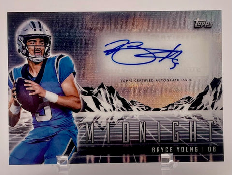 Panthers Bryce Young 2024 Topps Midnight No.HZS-BY Autographed Single Card