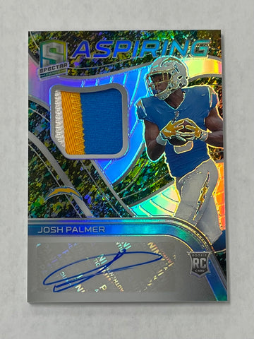 Chargers Josh Palmer 2021 Panini Spectra No.APA-JP 5/8 Autographed Relic Rookie Single Card