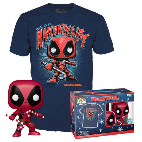 Funko Pop Vinyl & Tees - Marvel Deadpool - Holiday Deadpool Large