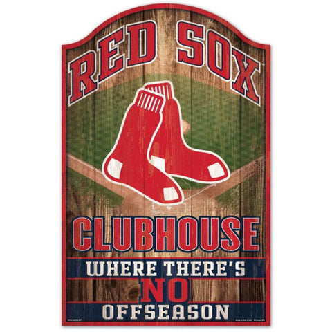 Red Sox Wood Sign 11x17 Clubhouse