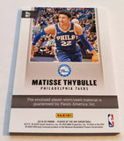 76ers Matisse Thybulle 2019-20 Panini Player of the Day #55/99 Player-Worn Single Card