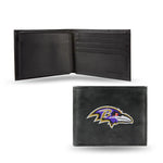 Ravens Leather Wallet Embroidered Bifold