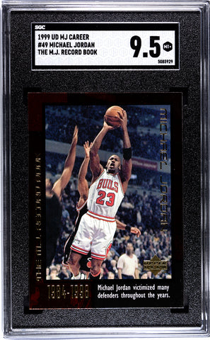 Bulls Michael Jordan 1999 Upper Deck MJ Career No.49 The MJ Record Book SGC Graded 9.5 Single Card (5085929)