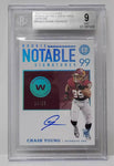 Washington Football Team Chase Young 2020 Encased 14/25 Rookie Sapphire Beckett Graded 9 Mint Single Card