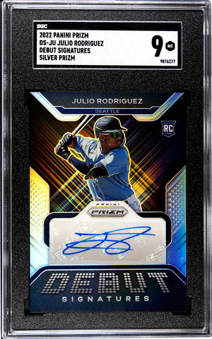 Mariners Julio Rodriguez 2022 Panini Prizm No.DS-JU SGC Graded 9 Autographed Rookie Single Card