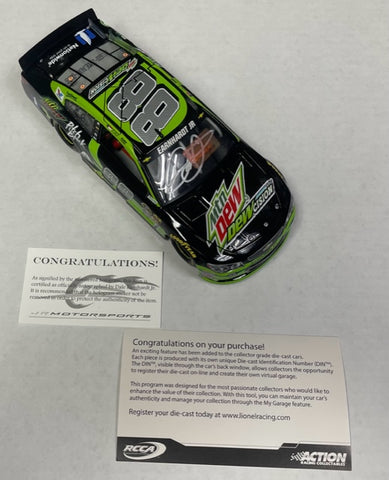 88 Dale Earnhardt Jr 1:24 Scale Diecast Car - Mountain Dew Autographed 2016 # /288