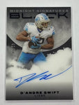 Lions D'Andre Swift 2021 Panini Black No.MS-DS #45/50 Autographed Single Card