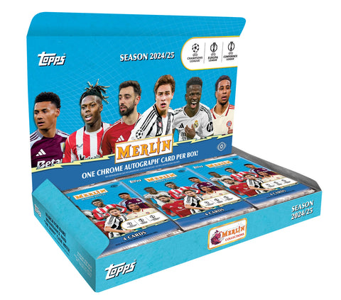 2024-25 Topps Chrome Merlin UEFA Club Competitions Soccer Hobby Box