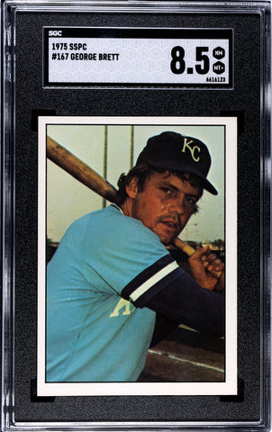 Royals George Brett 1975 SSPC No.167 SGC Graded 8.5 Single Card