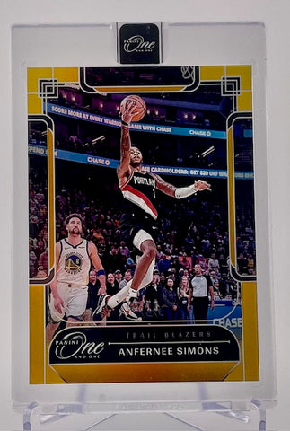 Trail Blazers Anfernee Simons 2023-24 Panini One & One No.93 #09/10 Single Card