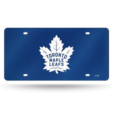 Maple Leafs Laser Cut License Plate Tag Color Blue