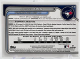 Blue Jays Johnny King 2024 Topps Bowman Draft Chrome No. CPA-JKI Autographed Single Card