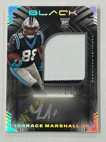 Panthers Terrace Marshall Jr 2021 Panini Black No.216 76/99 RPA Autographed Relic Rookie Single Card