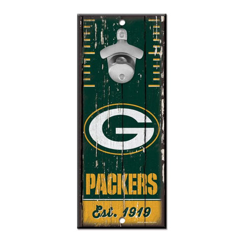 Packers 5x11 Wood Bottle Opener Sign