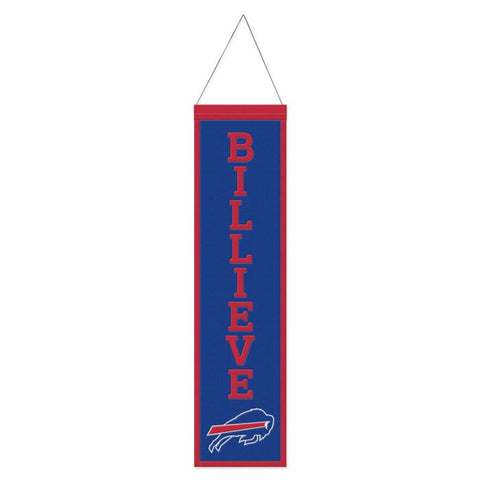 Bills 8"x32" Wool Banner Slogan