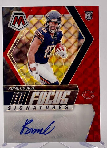 Bears Rome Odunze 2024 Panini Mosaic No.IF-ROE #091/199 Autographed Rookie Single Card