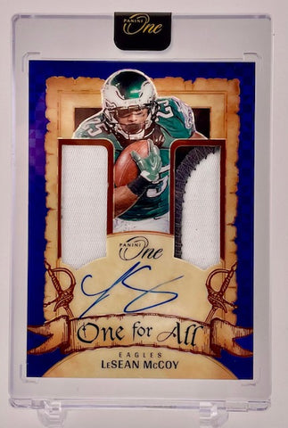 Eagles LeSean McCoy 2023 Panini One No.350 #33/75 Autographed Relic Single Card