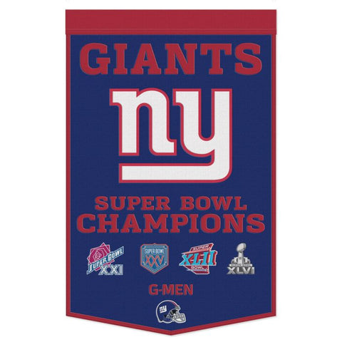 Giants 24"x38" Wool Banner Celebration NFL