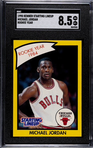 Bulls Michael Jordan 1990 Kenner Starting Lineup "Rookie Year" SGC Graded 8.5 Single Card (3049555)